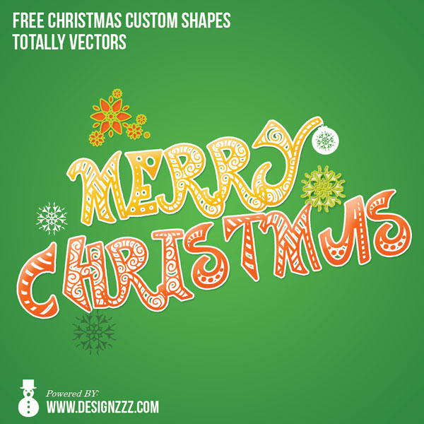 Cool Christmas Custom Shapes in Photoshop