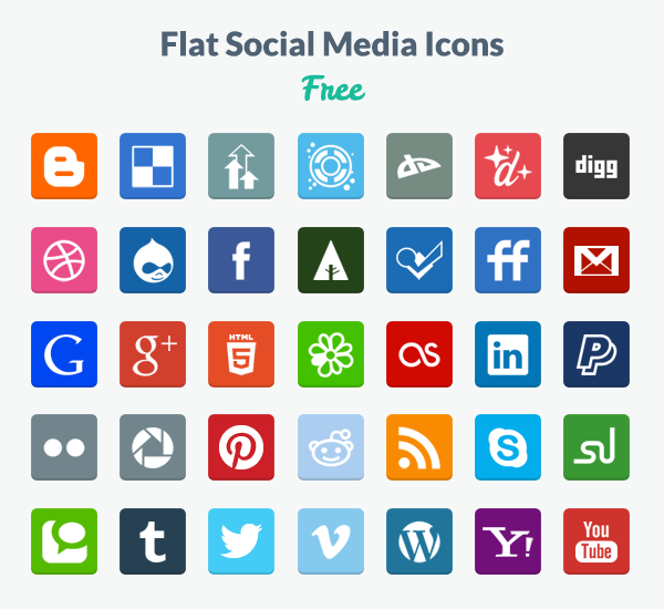 Awesome Social Media Icons Free download