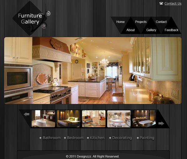 Best Free Furniture Website and Gallery PSD Layout to Download