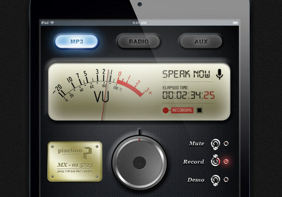 Free Mobile App Interfaces having Knobs and Dials