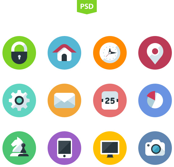 22+ Excellent Free Flat Icon Sets